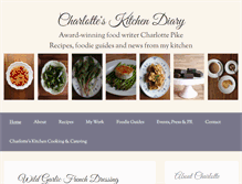 Tablet Screenshot of charlotteskitchendiary.com